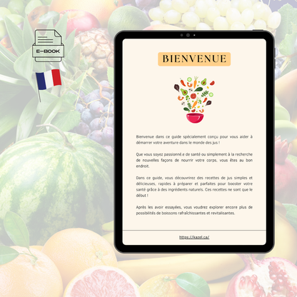 E-Book | Boostez Votre Santé avec des Recettes  de Jus Rapides | FR